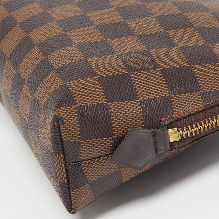 Pre Owned  Louis Vuitton Cosmetic GM Damier Ebene Canvas Pouch 