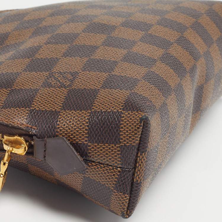 Pre Owned  Louis Vuitton Cosmetic GM Damier Ebene Canvas Pouch 
