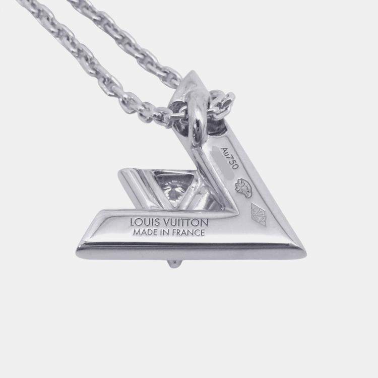 Pre Owned Louis Vuitton Vault One Pendant Size PM 18K White Gold