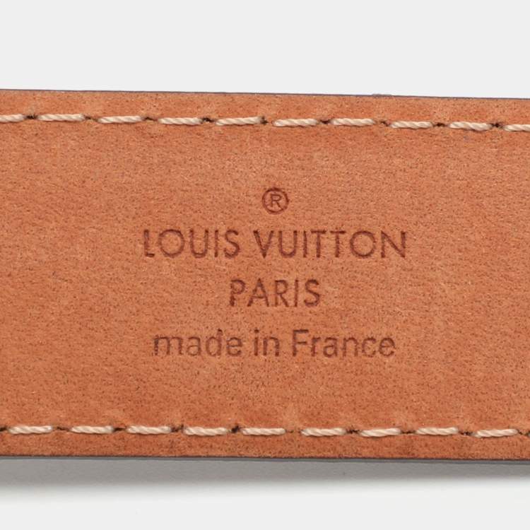 مملوكة مسبقًا حزام لوي فيتون إبزيم رفيع حروف أولية أل في كانفاس ميني مونوغرامي مقاس 85 سم