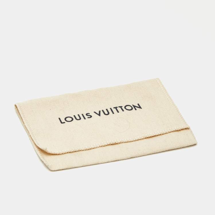 Pre Owned Louis Vuitton Daily Confidential Monogram Leather Canvas Gold Tone Bracelet