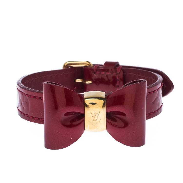 Louis Vuitton Red Vernis Monogram Leather Favorite Bow Bracelet Louis  Vuitton