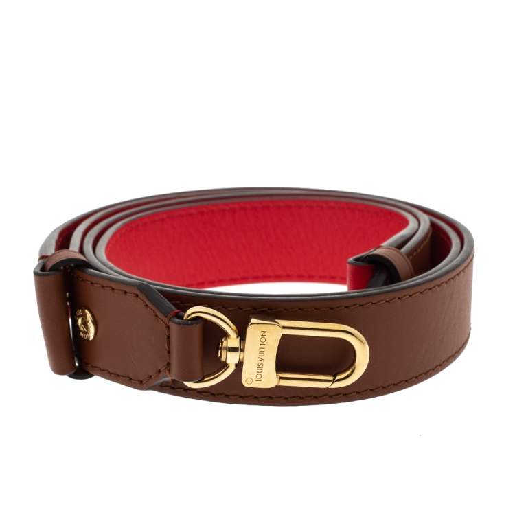 Louis Vuitton Shoulder Strap Red Leather