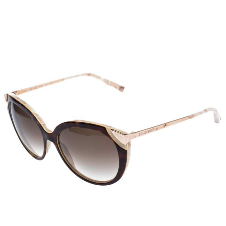 Pre Owned Louis Vuitton Browm/Rose Gold Gradient Cateye Sunglasses