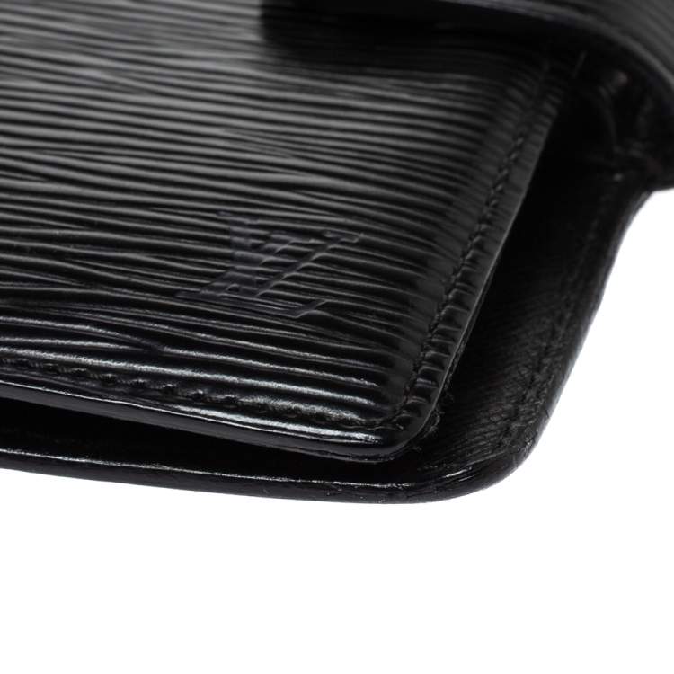 Pre Owned Louis Vuitton Black Epi Leather Medium Ring Agenda Cover 