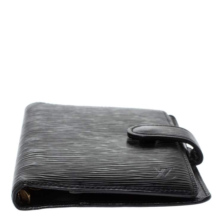 Pre Owned Louis Vuitton Black Epi Leather Medium Ring Agenda Cover 