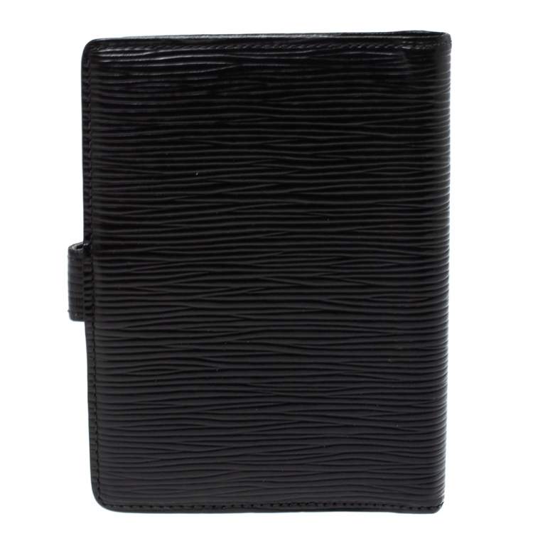 Pre Owned Louis Vuitton Black Epi Leather Medium Ring Agenda Cover 