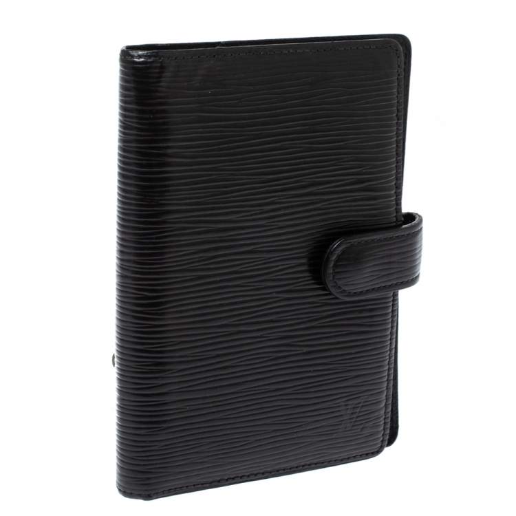 Pre Owned Louis Vuitton Black Epi Leather Medium Ring Agenda Cover 