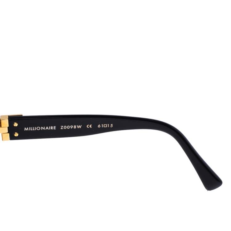 Pre Owned Louis Vuitton Gold Plated/ Grey Gradient Z0098W Millionaire Sunglasses