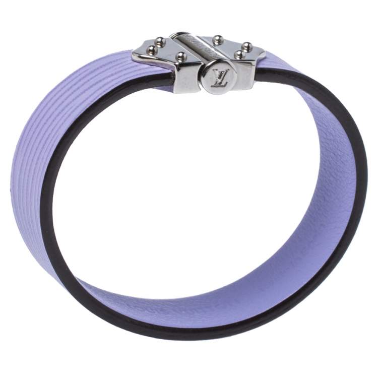 Louis Vuitton Purple Epi Leather Spirit Bracelet Size 17 Louis Vuitton