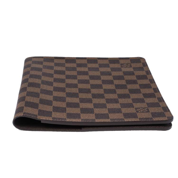 Pre Owned Louis Vuitton Damier Ebene Canvas Desk Agenda Cover
