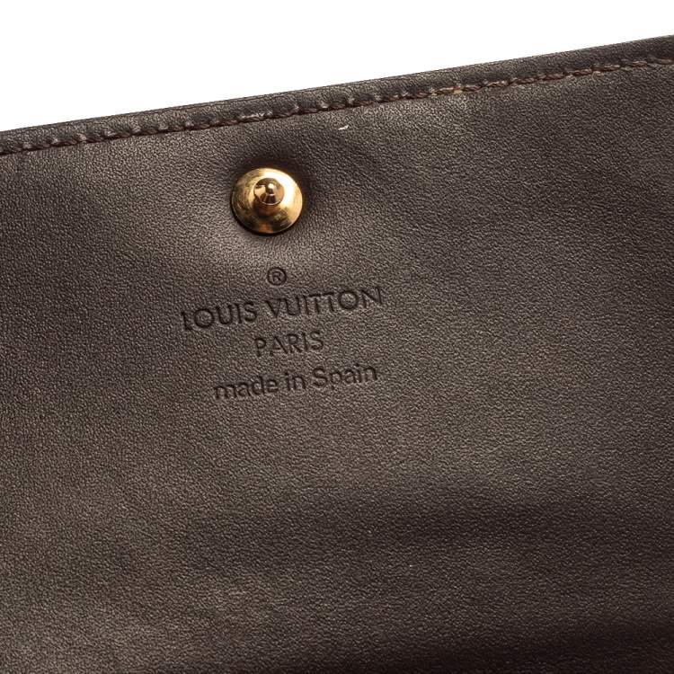 Pre Owned Louis Vuitton Amarante Monogram Vernis Business Card Holder