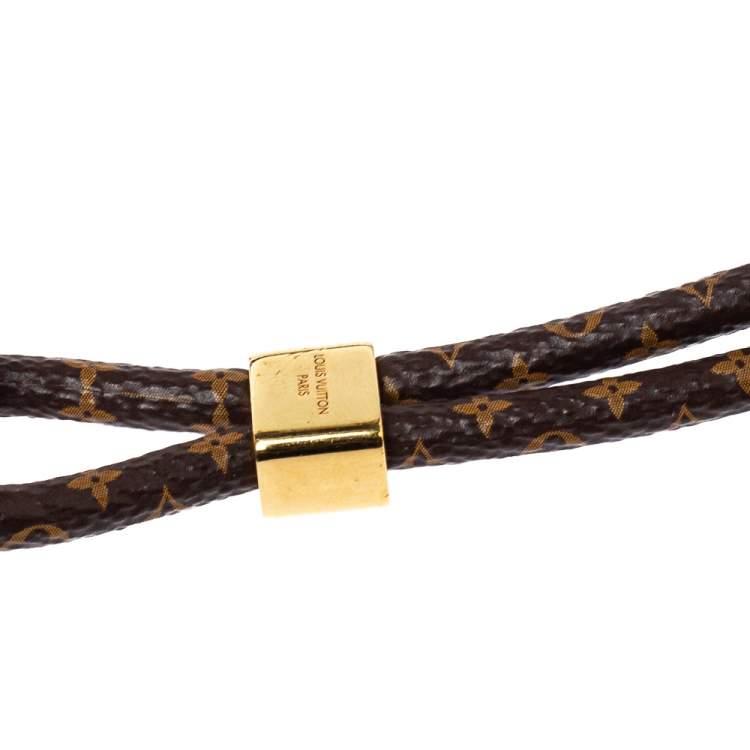 Pre Owned Louis Vuitton Monogram Canvas and Black Silicon Louise Phone Holder