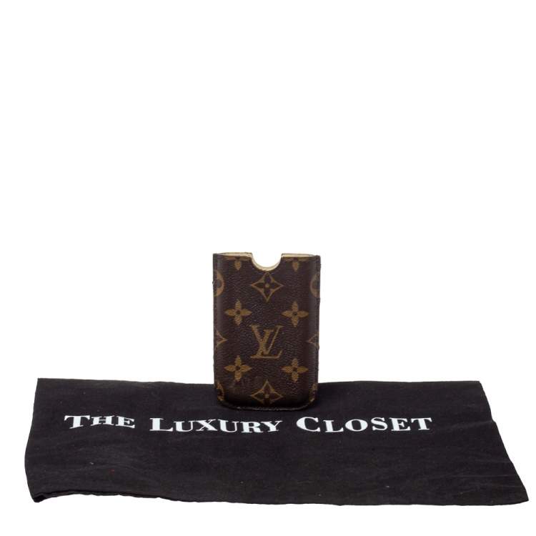 Pre Owned Louis Vuitton Brown Monogram Coated Canvas iPhone Case
