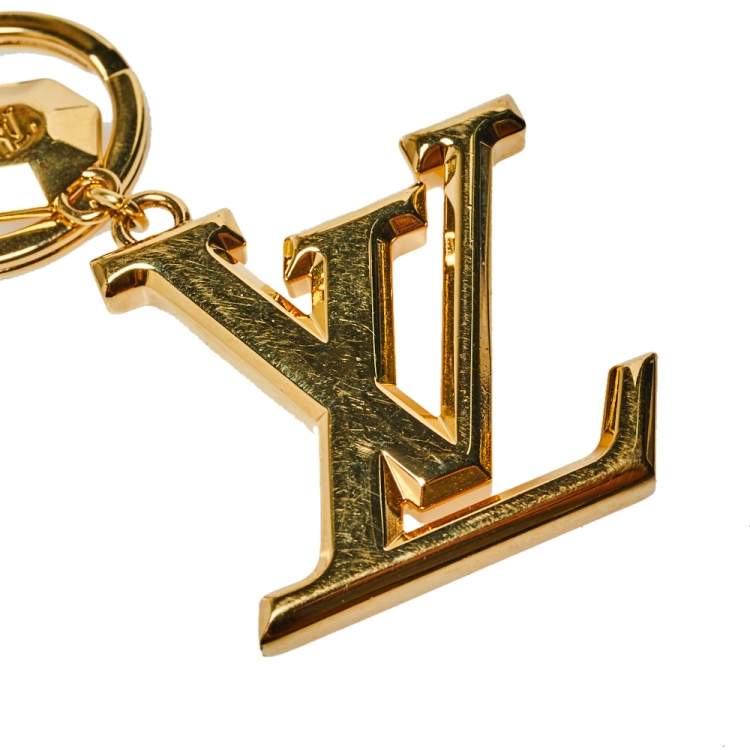 Louis Vuitton Bag Charm Key Holder LV Facettes Gold