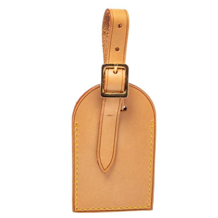 Pre Owned Louis Vuitton Vachetta Leather Luggage Name Tag