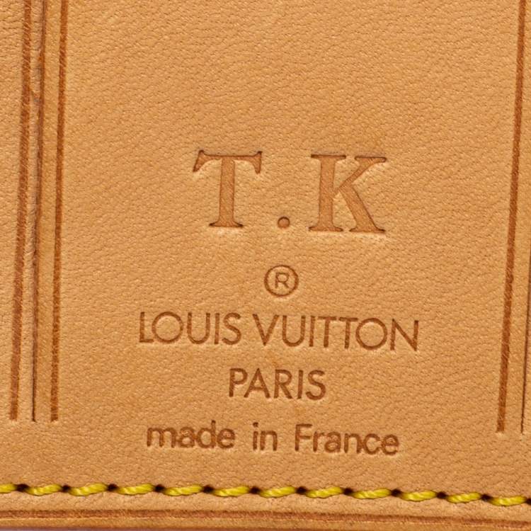 Pre Owned Louis Vuitton Vachetta Leather Luggage Name Tag