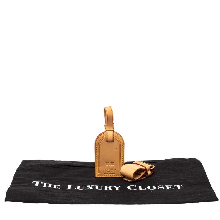 Pre Owned Louis Vuitton Vachetta Leather Luggage Name Tag