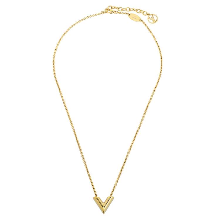 Shop Louis Vuitton V Essential v necklace (M61083) by SkyNS | BUYMA