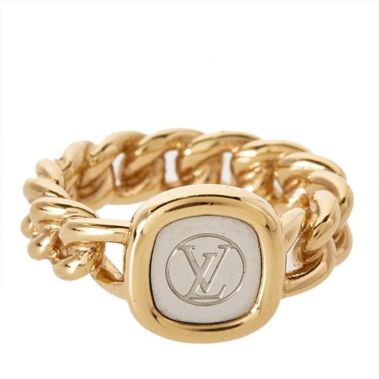 Pre Owned Louis Vuitton ID Two Tone Ring S