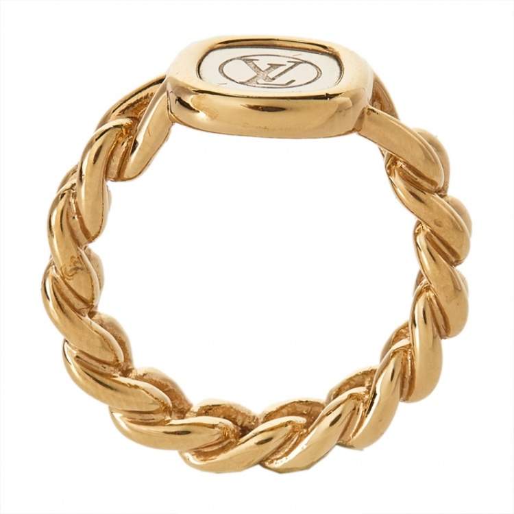 Pre Owned Louis Vuitton ID Two Tone Ring S