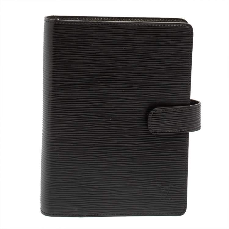 Louis Vuitton Black Epi Leather Medium Ring Agenda Cove