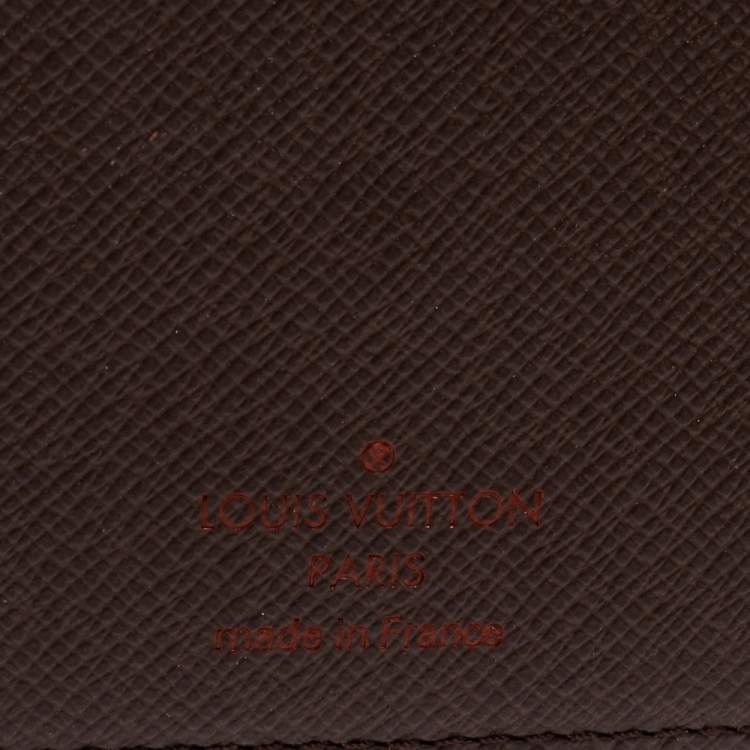 Pre Owned Louis Vuitton Damier Ebene Canvas Medium Ring Agenda Cover