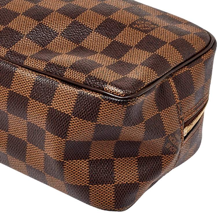 Pre Owned Louis Vuitton Damier Ebene Canvas Trousse Toiletry Pouch 25