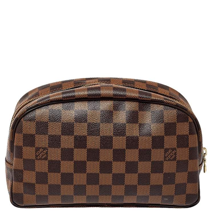 Pre Owned Louis Vuitton Damier Ebene Canvas Trousse Toiletry Pouch 25