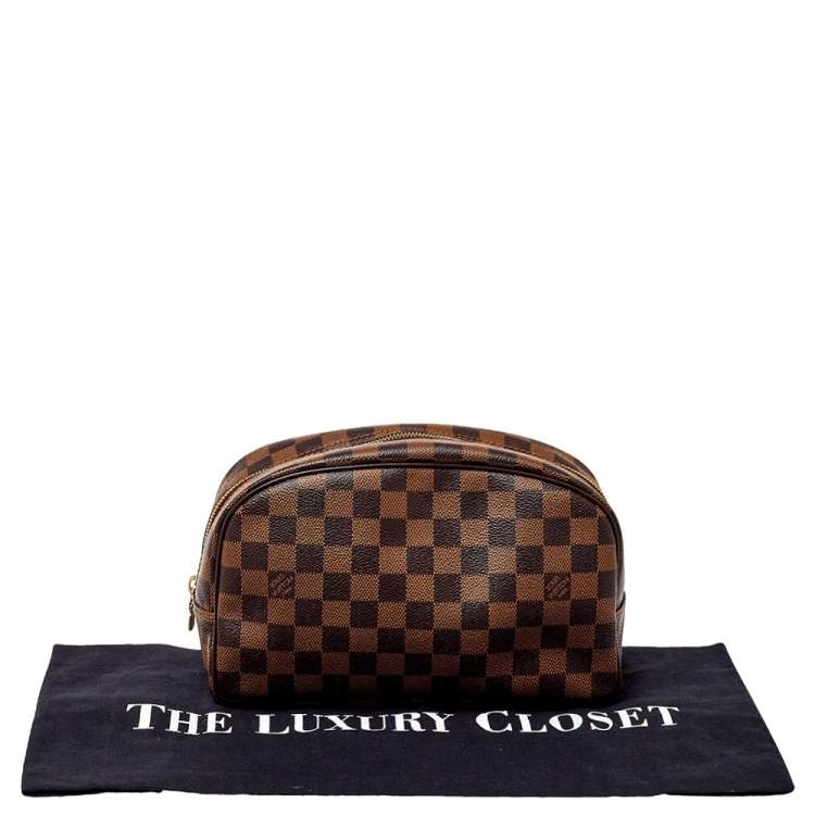 Pre Owned Louis Vuitton Damier Ebene Canvas Trousse Toiletry Pouch 25