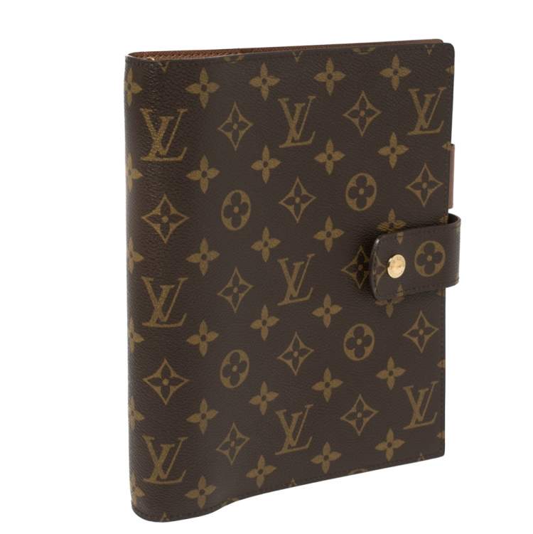 Pre Owned Louis Vuitton Monogram Canvas Large Ring Agenda Cover