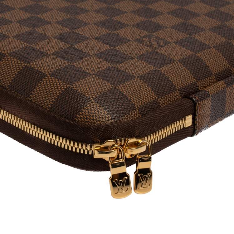 Pre Owned Louis Vuitton Damier Ebene Canvas Sleeve PM Laptop Bag