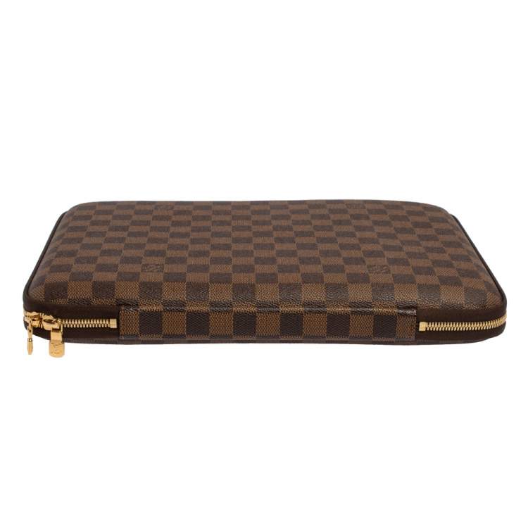 Pre Owned Louis Vuitton Damier Ebene Canvas Sleeve PM Laptop Bag