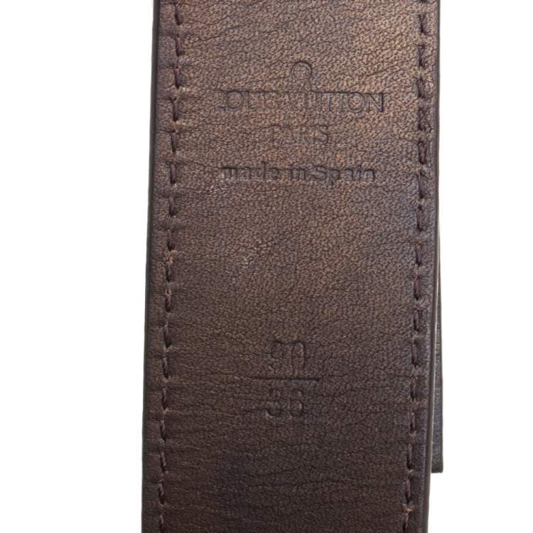 Pre Owned Louis Vuitton Monogram Canvas LV Cut Belt 90CM