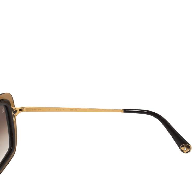 Pre Owned Louis Vuitton Brown/ Brown Gradient Z0323W Poppy Square Sunglasses