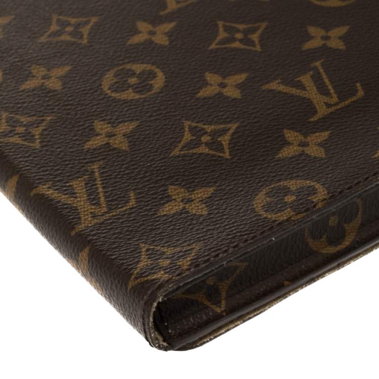 Pre Owned Louis Vuitton Brown Monogram Canvas Foldable iPad Case