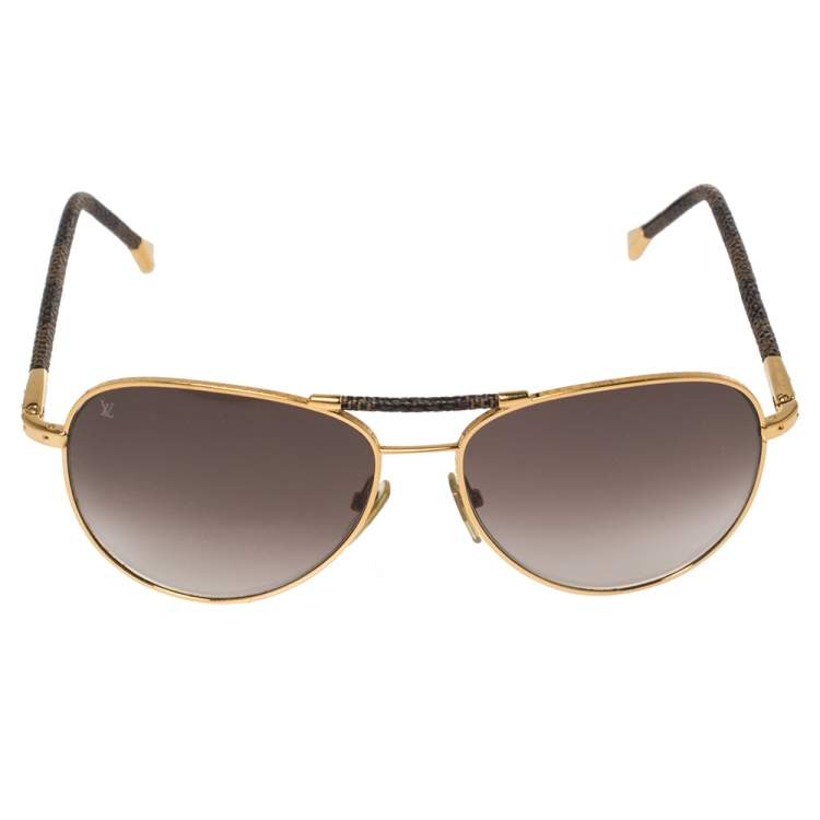 Louis Vuitton Damier Ebene Conspiration Pilote Sunglasses