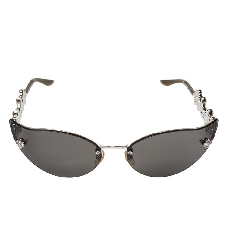 Louis Vuitton Silver/Grey 75BR6 Crystal Embellished Cat Eye sunglasses  Louis Vuitton