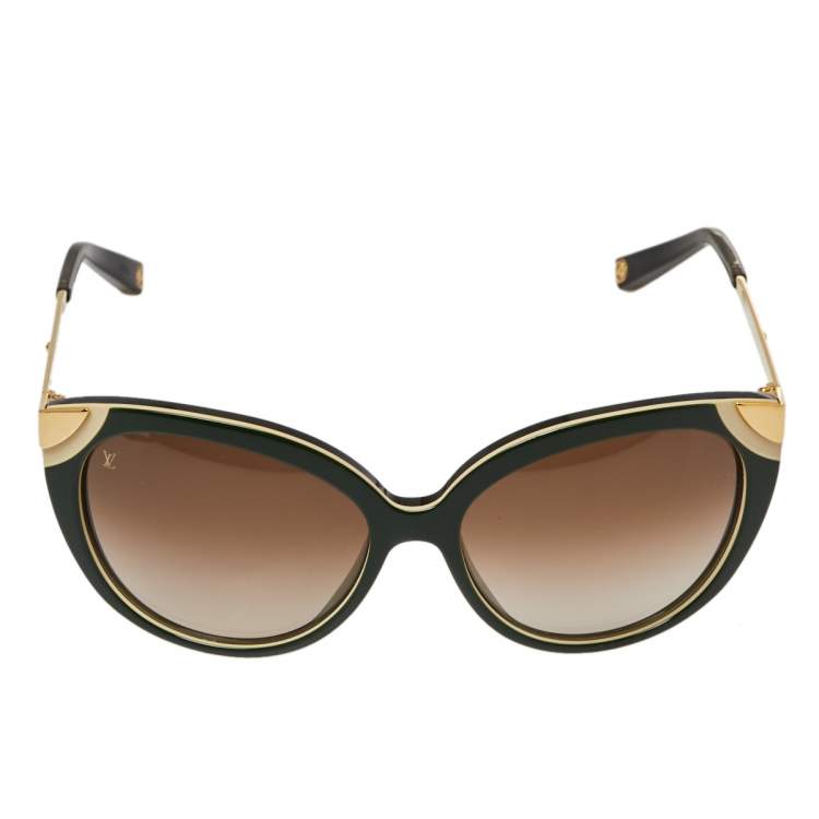 Louis Vuitton Green/Brown Gradient Z0779W Cat Eye Sunglasses Louis