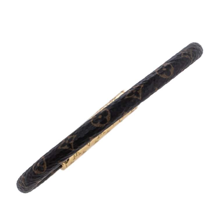 Pre Owned Louis Vuitton Brown Monogram Canvas Confidential Bracelet