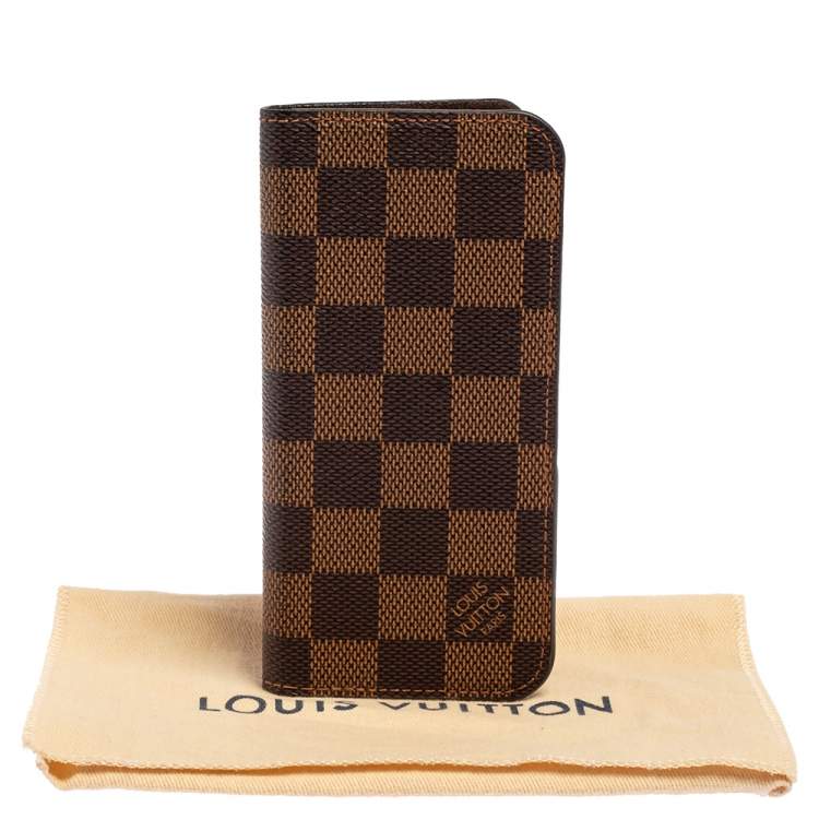 مملوكة مسبقًا Louis Vuitton Damier Ebene Canvas iPhone 7/8 Plus Folio Case