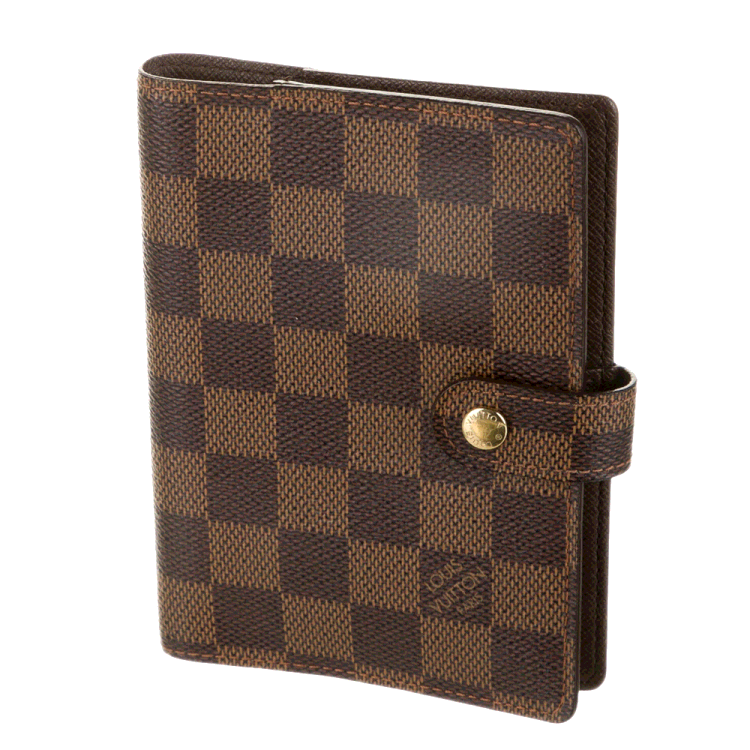 Pre Owned Louis Vuitton Damier Ebene Canvas  Agenda Cover