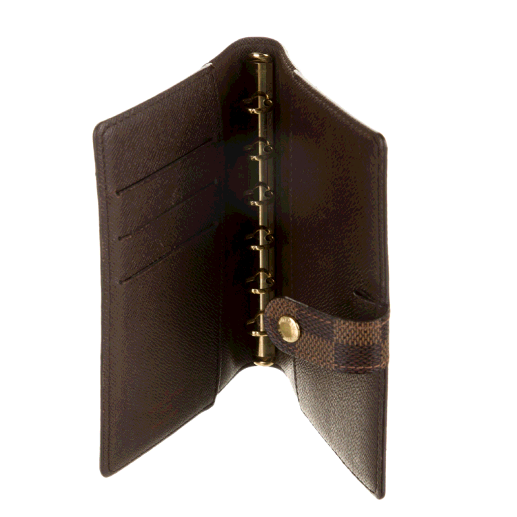 Pre Owned Louis Vuitton Damier Ebene Canvas  Agenda Cover