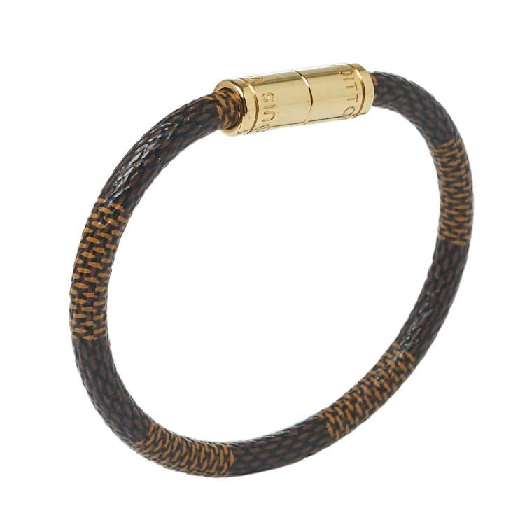 Louis Vuitton Keep It Brown Damier Ebene Canvas Bracelet