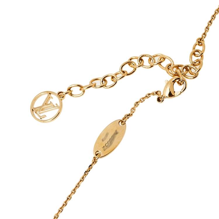 Pre Owned Louis Vuitton Place Vendome Gold Tone Pendant Necklace