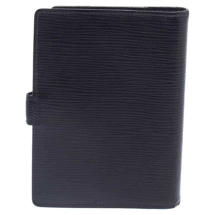 Pre Owned Louis Vuitton Black Epi Leather Small Ring Agenda Cover