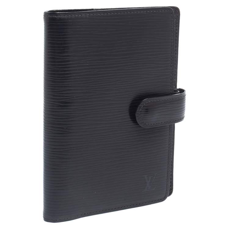 Pre Owned Louis Vuitton Black Epi Leather Small Ring Agenda Cover
