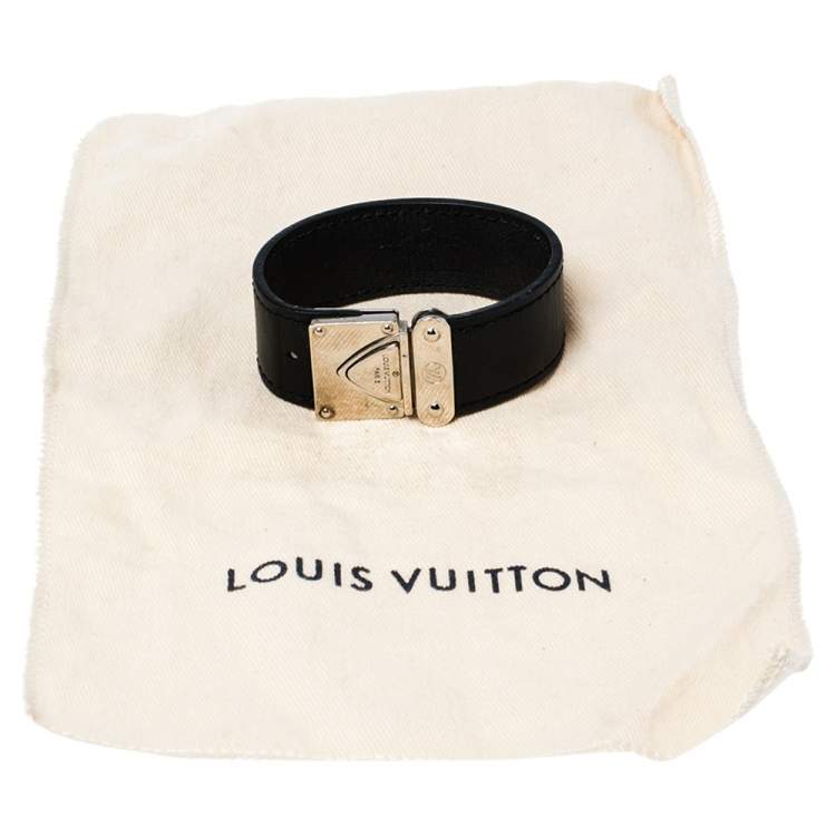 Pre Owned Louis Vuitton Nomade Koala Black Leather Bracelet S