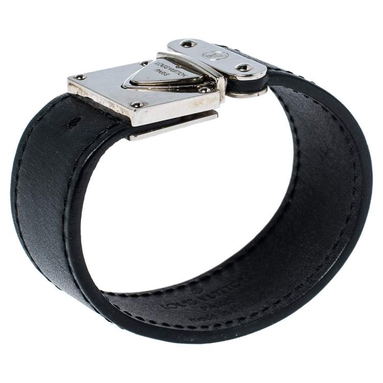 Pre Owned Louis Vuitton Nomade Koala Black Leather Bracelet S