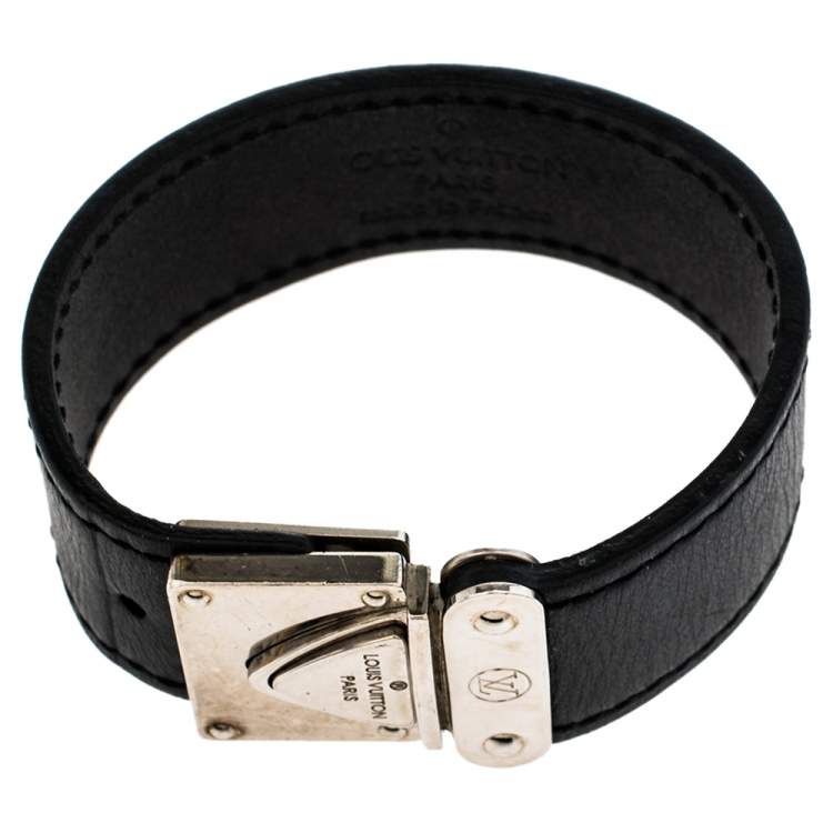 Pre Owned Louis Vuitton Nomade Koala Black Leather Bracelet S